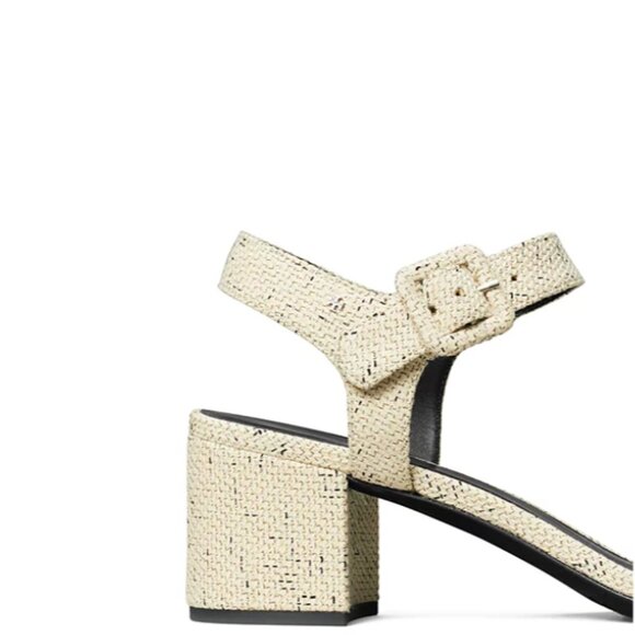 TORY BURCH Double T City Sandal, Grain, 9, NWT - Picture 4 of 4